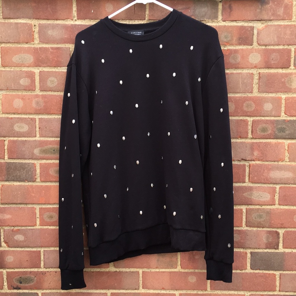 Zara Man Mini Skull Sweatshirt